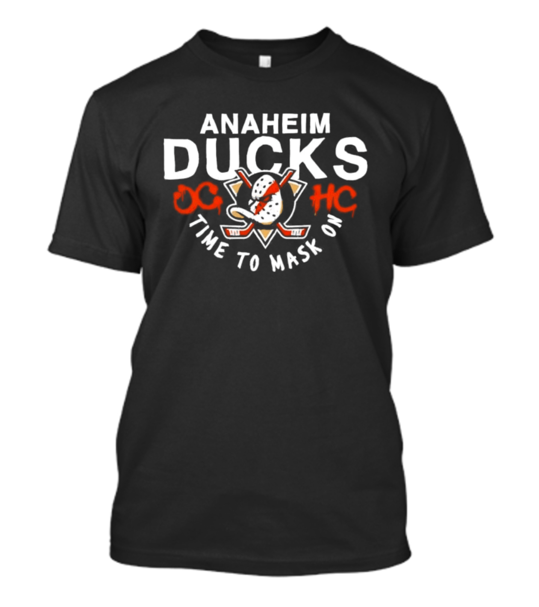 Anaheim Ducks Time To Mask On OC HC Hockey T-Shirt
