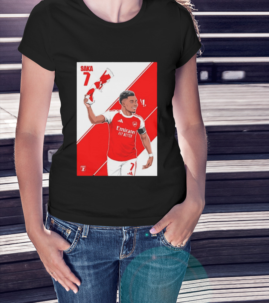Arsenal F.C. Bukayo Saka 7 Starboy Emirates Fly Better T-Shirt