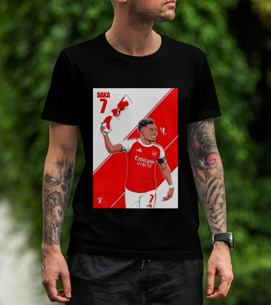 Arsenal F.C. Bukayo Saka 7 Starboy Emirates Fly Better T-Shirt