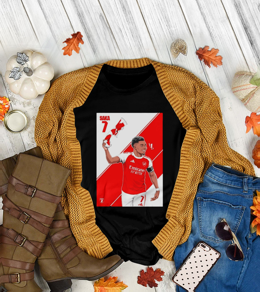 Arsenal F.C. Bukayo Saka 7 Starboy Emirates Fly Better T-Shirt