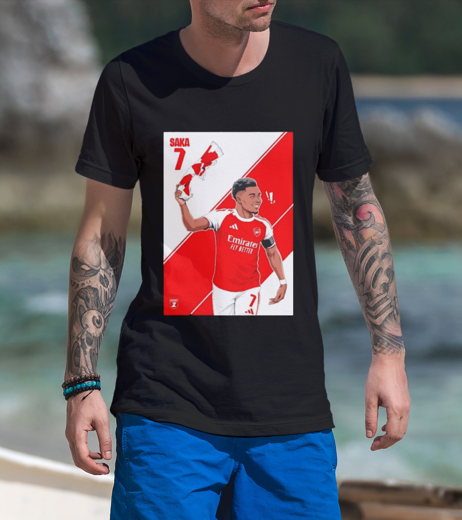 Arsenal F.C. Bukayo Saka 7 Starboy Emirates Fly Better T-Shirt