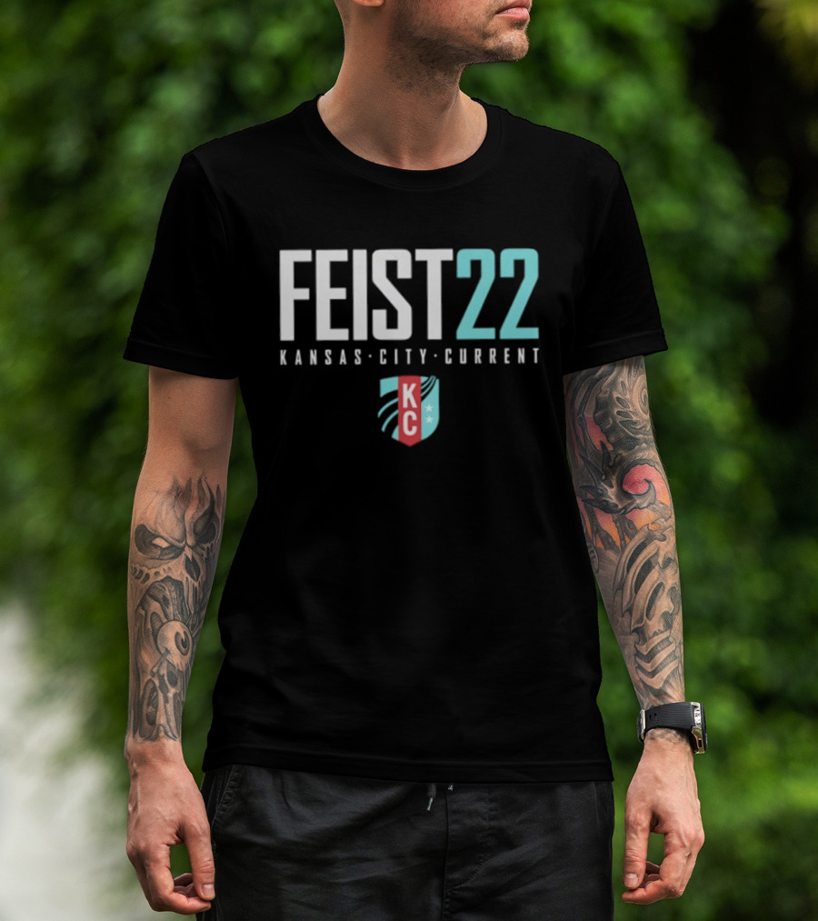 Feist 22 Kansas City Current KC Crest NWSL T-Shirt