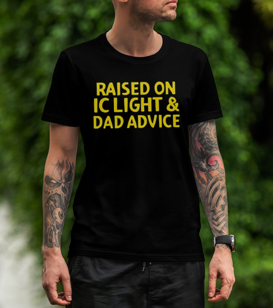 Raised On IC Light & Dad Advice Vintage Yellow Nostalgia T-Shirt