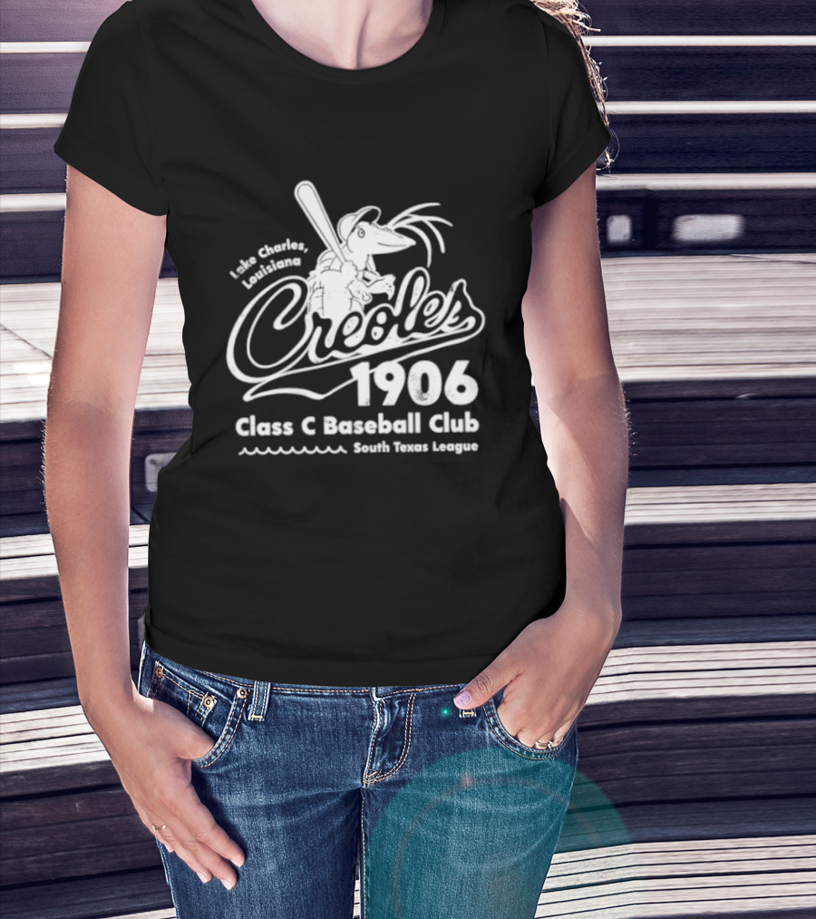 Creoles Lake Charles Louisiana 1906 Class C Baseball Club South Texas League T-Shirt