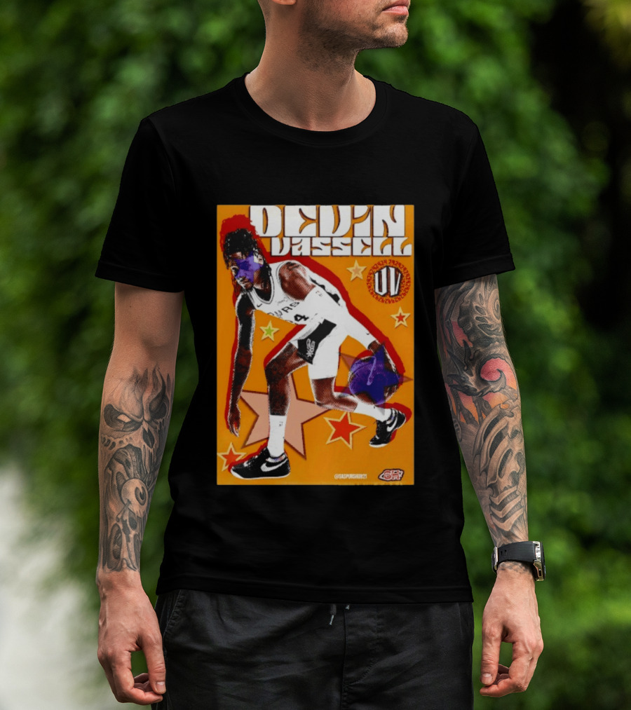 Devin Vassell San Antonio Spurs Basketball Star Orange T-Shirt