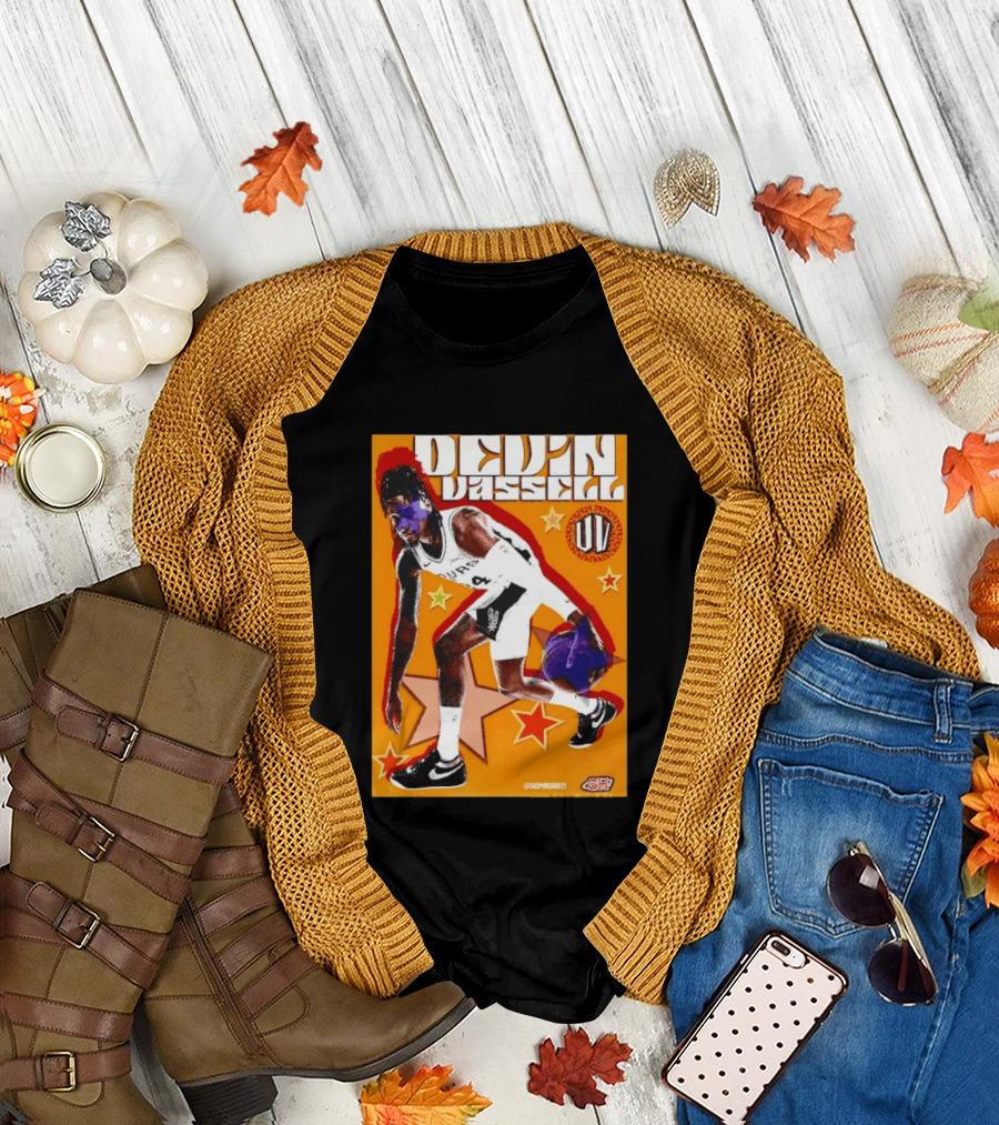 Devin Vassell San Antonio Spurs Basketball Star Orange T-Shirt