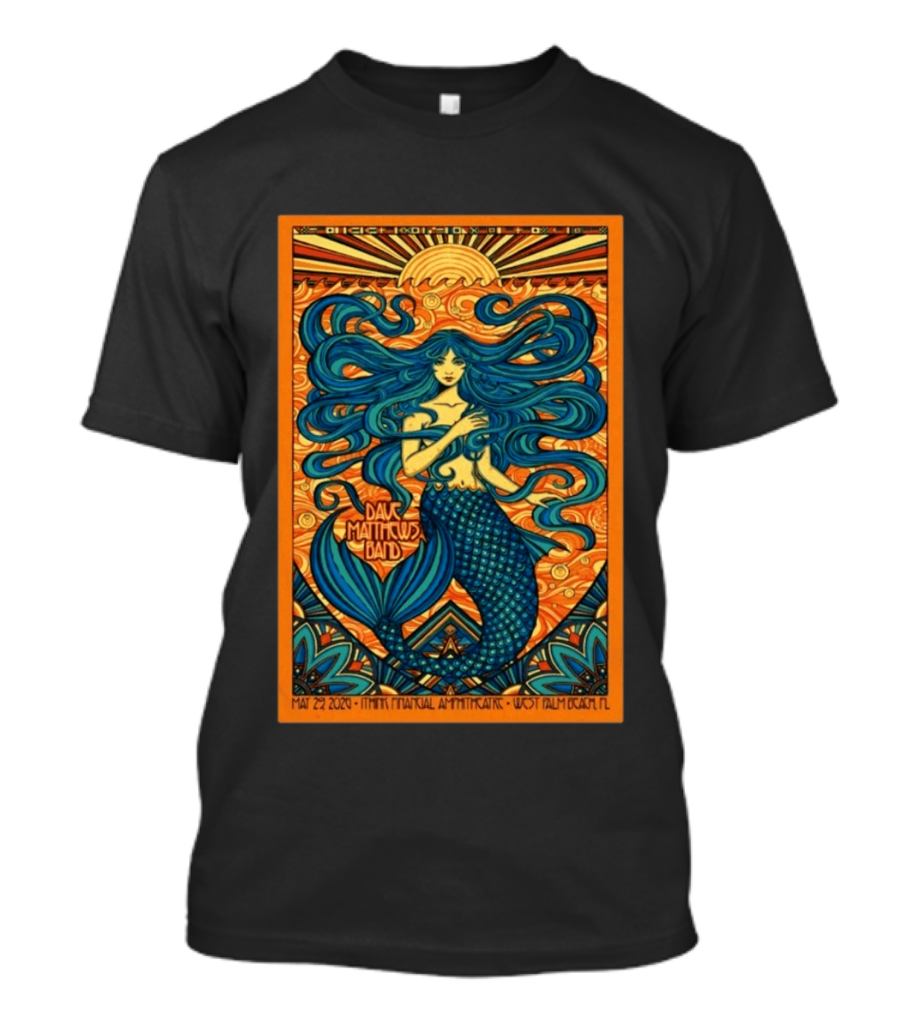 Dave Matthews Band May 29 2026 ITHINK Financial Amphitheatre West Palm Beach FL Mermaid T-Shirt