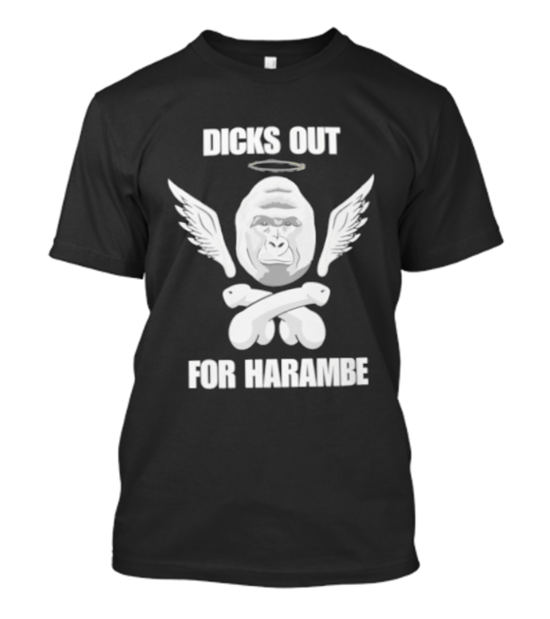 Dicks Out For Harambe Angel Wings Anniversary T-Shirt