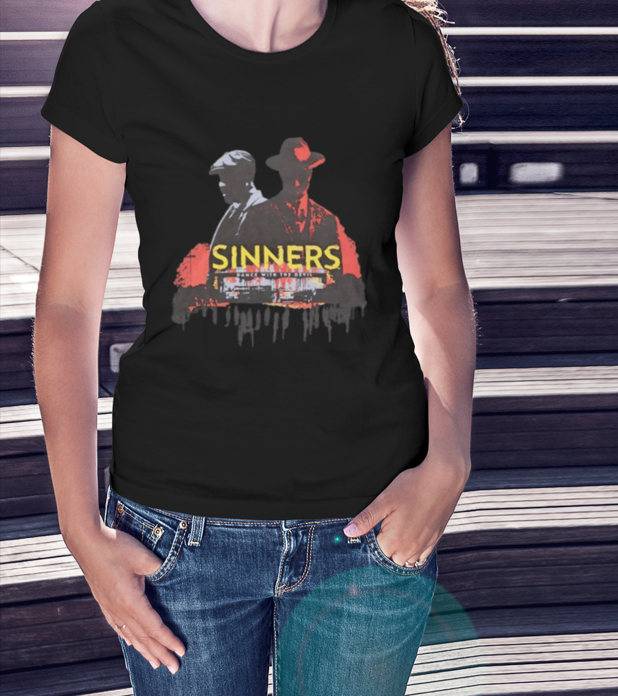 Sinners Dance With The Devil Film Noir Crime Drama T-Shirt