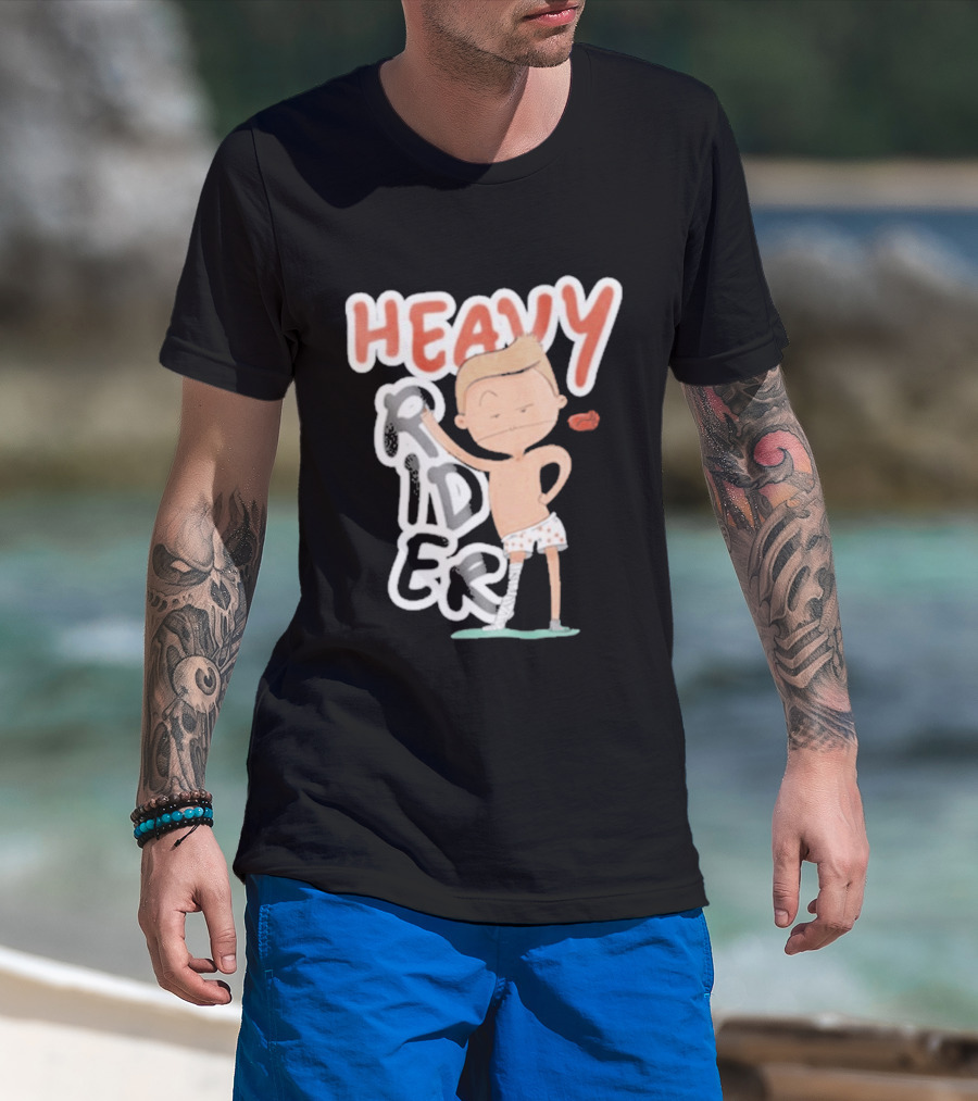 Srinivas Ganesh Heavy Rider Cartoon Character Comical Pose T-Shirt