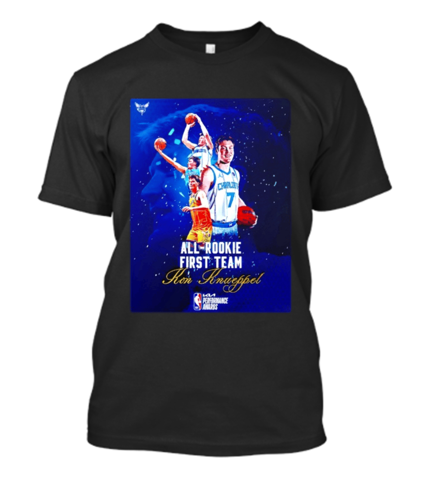 Kon Knueppel Charlotte Hornets All Rookie First Team NBA Performance Awards T-Shirt