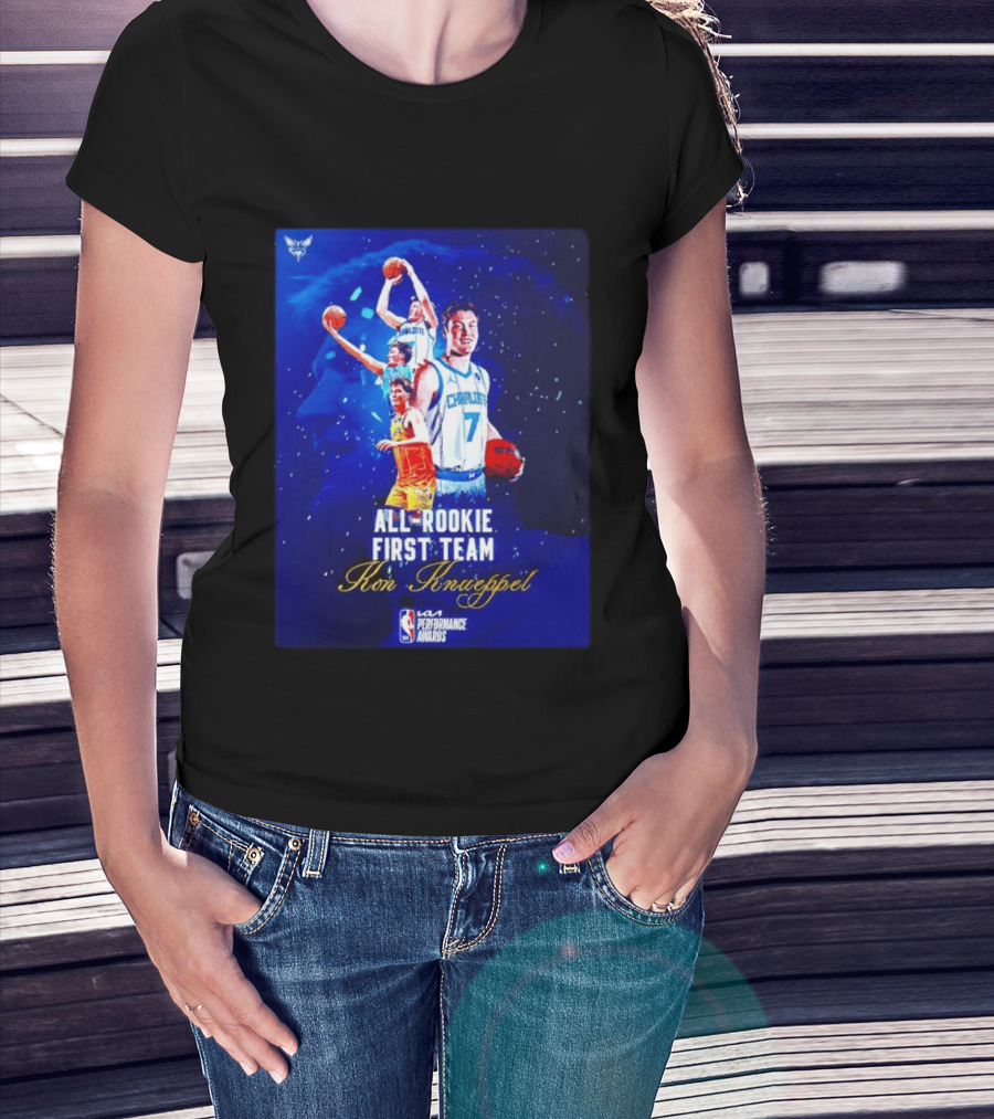 Kon Knueppel Charlotte Hornets All Rookie First Team NBA Performance Awards T-Shirt