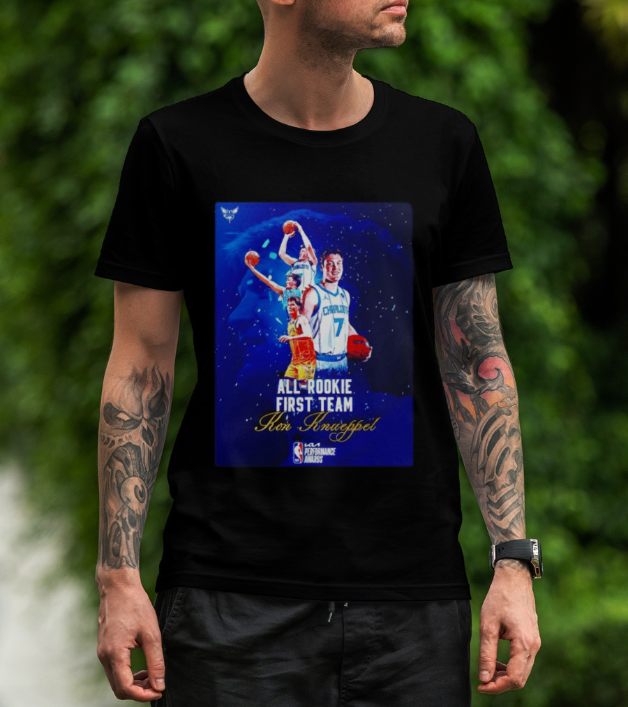 Kon Knueppel Charlotte Hornets All Rookie First Team NBA Performance Awards T-Shirt