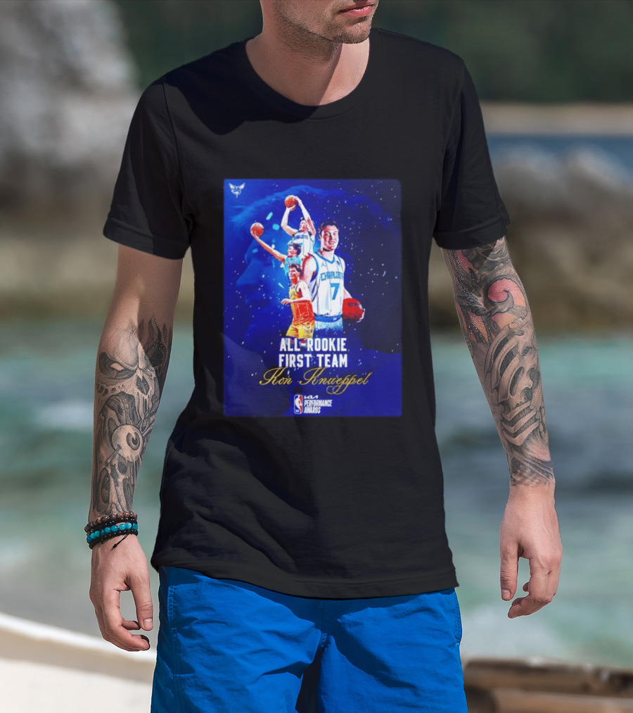 Kon Knueppel Charlotte Hornets All Rookie First Team NBA Performance Awards T-Shirt