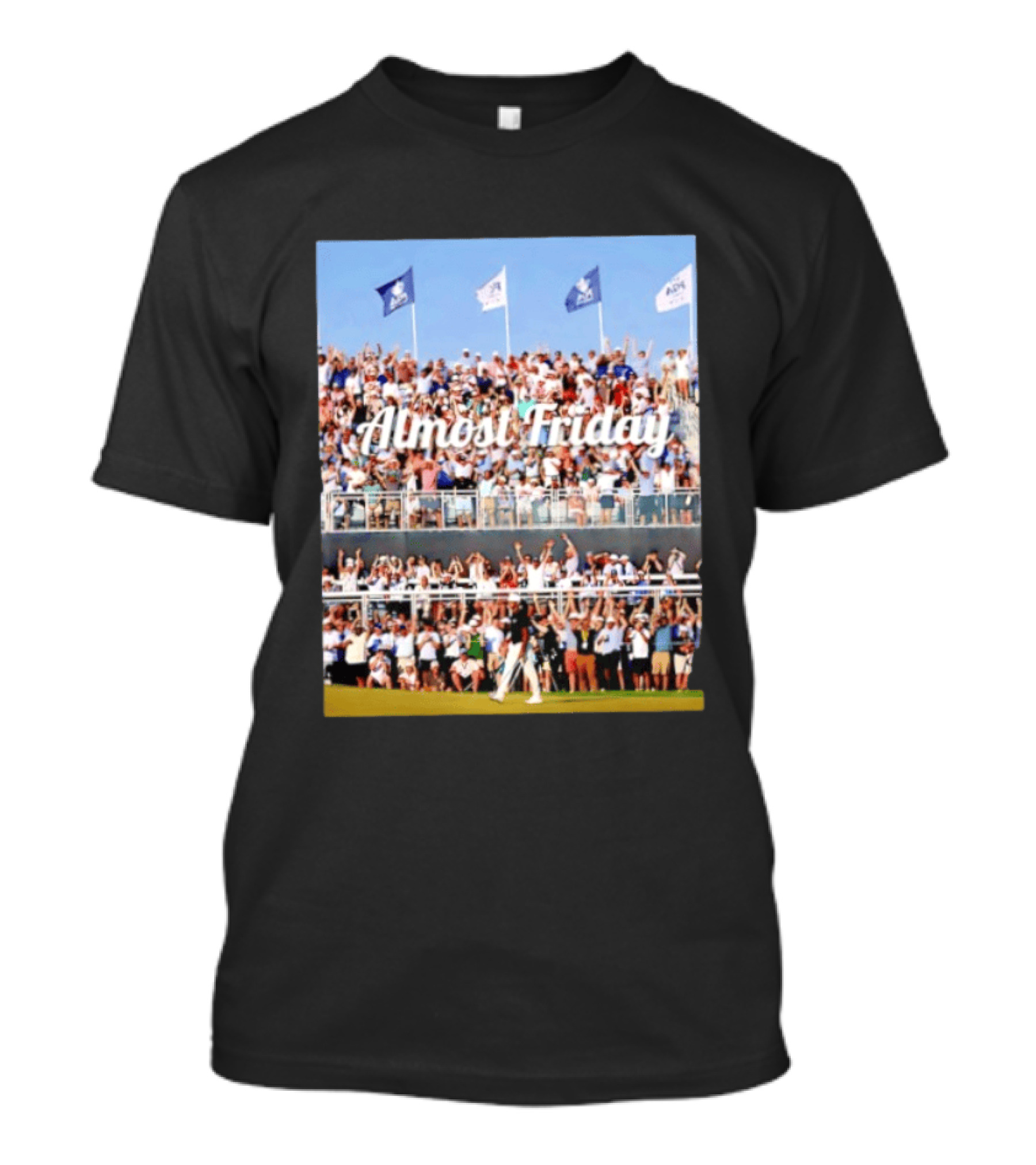 Almost Friday Aaron Rai Sinks 68 Foot Birdie Putt Crowd Celebration T-Shirt