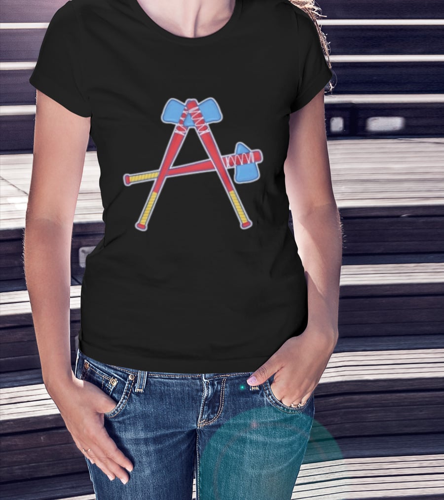 Atlanta Braves Tomahawk A Baseball T-Shirt