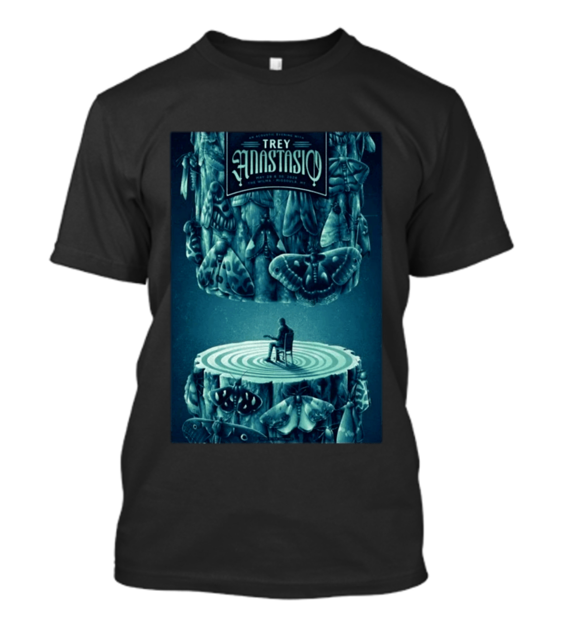 Trey Anastasio Acoustic Evening May 29 30 2022 Missoula MT Tour With Moths And Guitarist T-Shirt