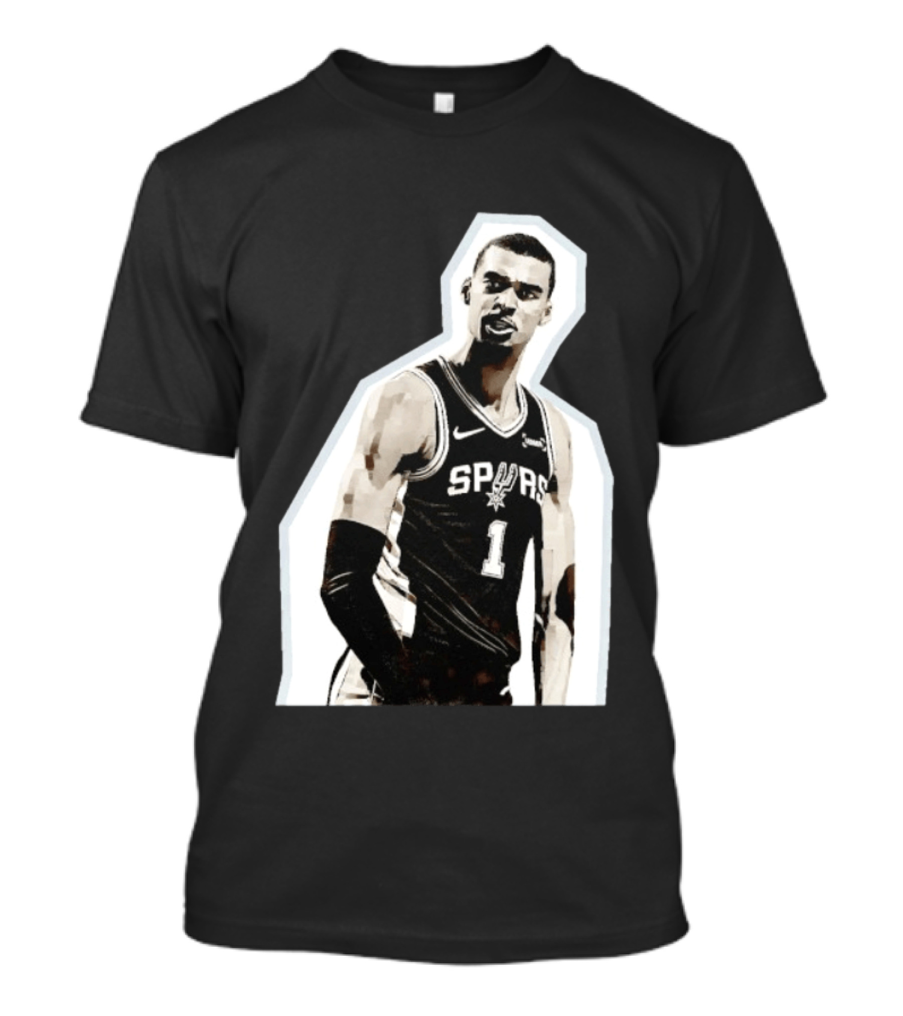 Victor Wembanyama Spurs Number 1 Basketball Jersey T-Shirt