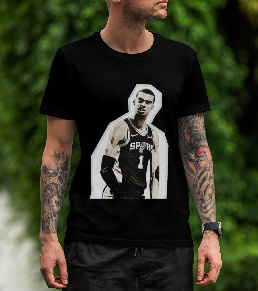 Victor Wembanyama Spurs Number 1 Basketball Jersey T-Shirt