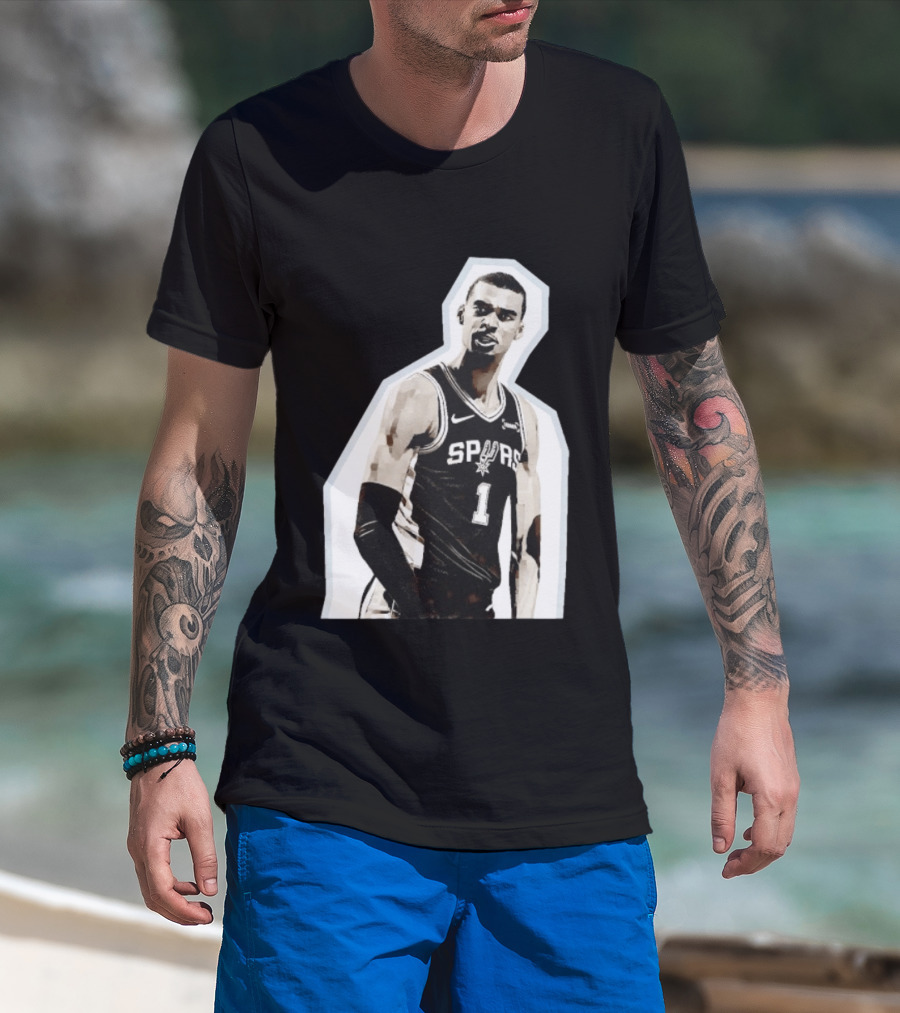 Victor Wembanyama Spurs Number 1 Basketball Jersey T-Shirt