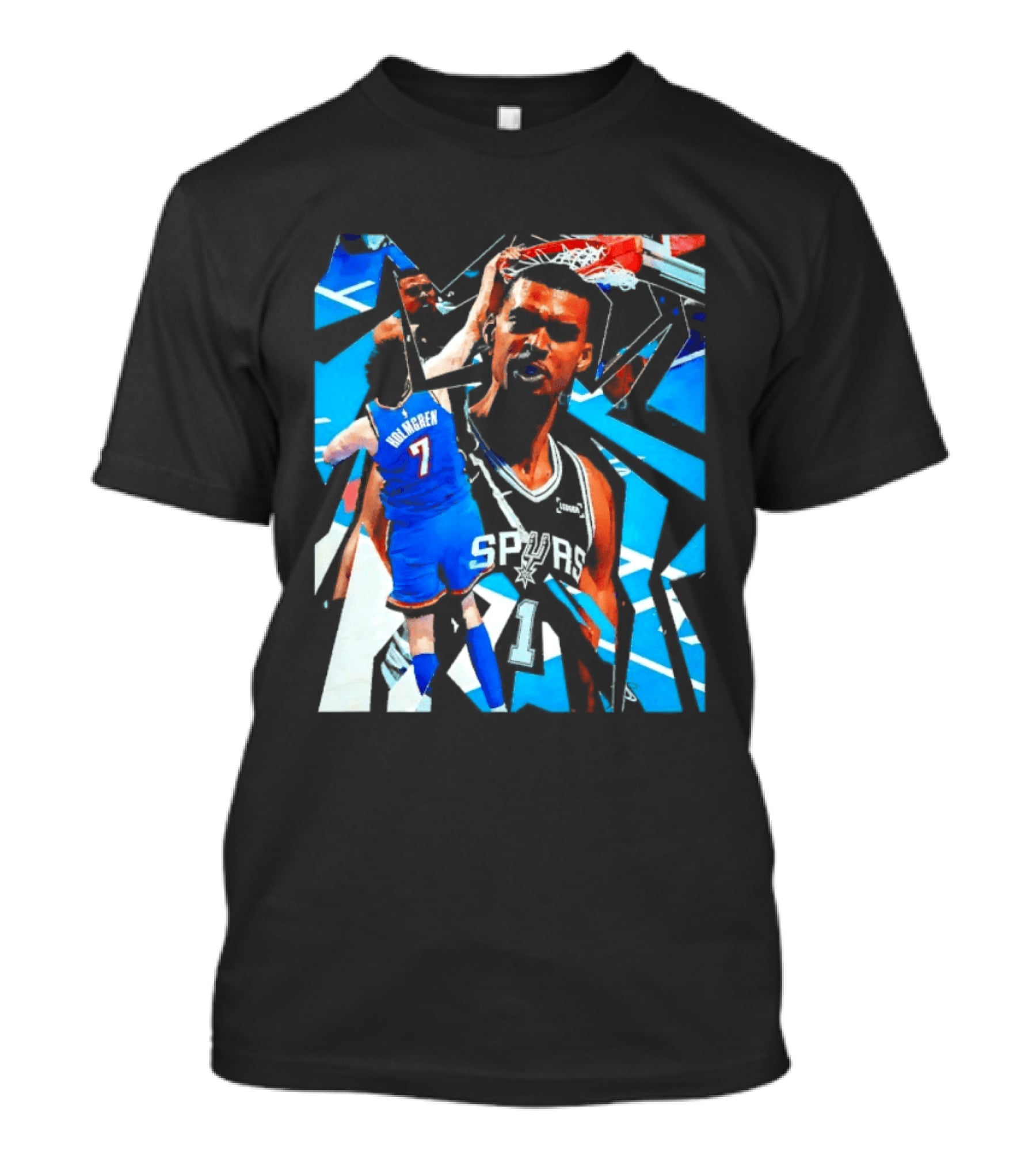 San Antonio Spurs Wembanyama Dunk Showdown With Holmgren T-Shirt