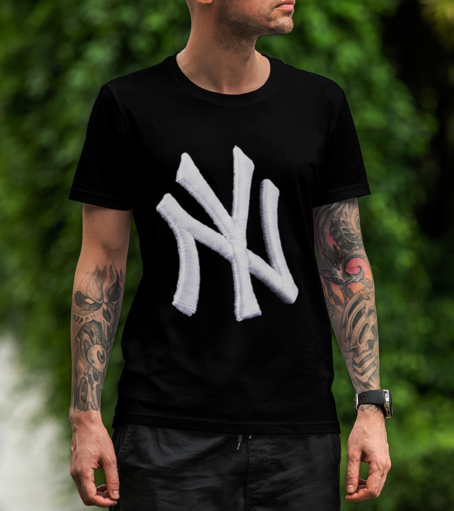 Yankees Inflated Stitch Logo Hat T-Shirt