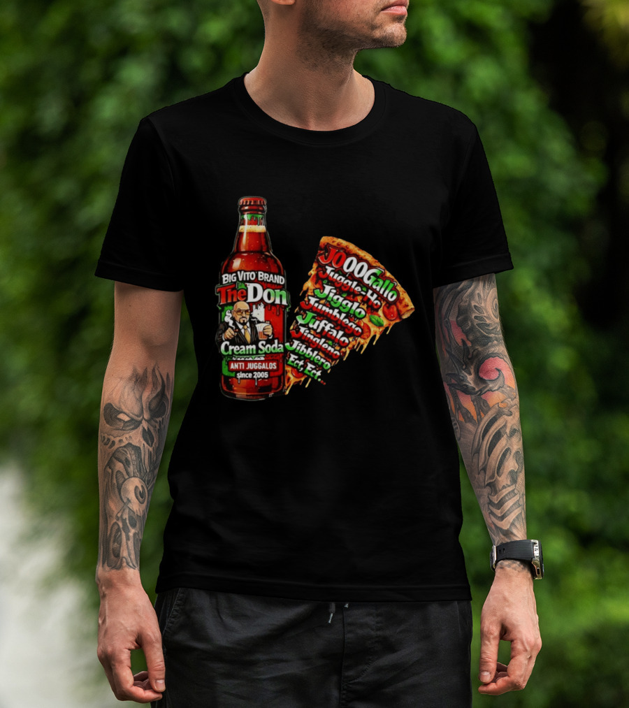 Big Vito Brand The Don Cream Soda Anti Juggalos Juggle Ho Jiggle Ho Pizza Slice 2005 T-Shirt