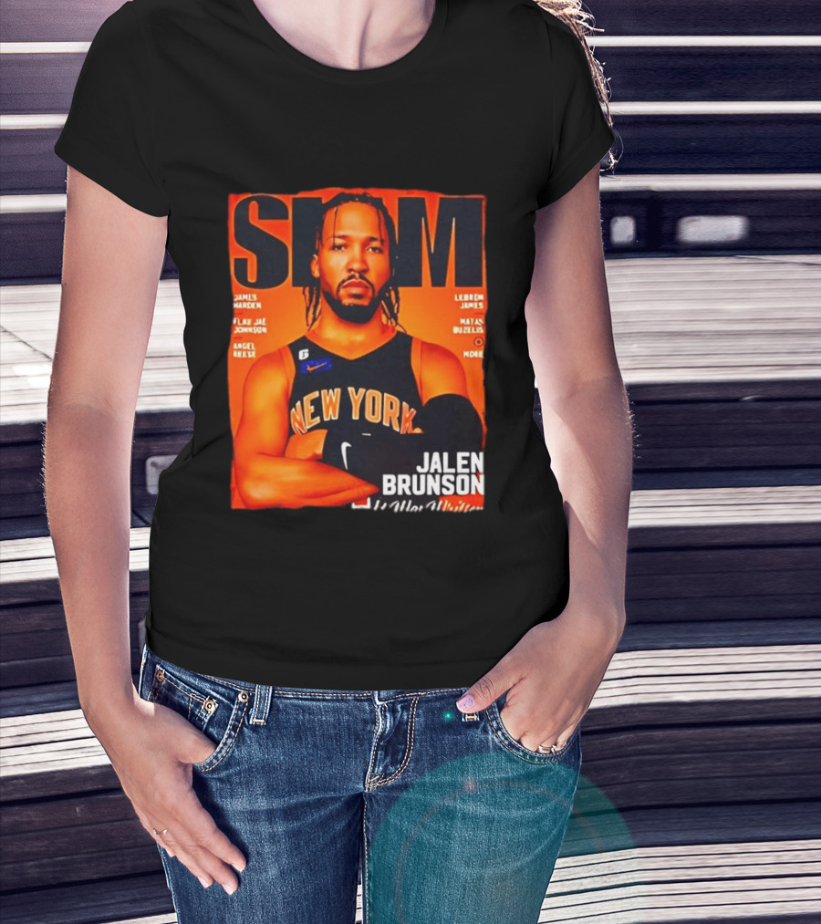Slam Magazine New York Jalen Brunson Basketball T-Shirt