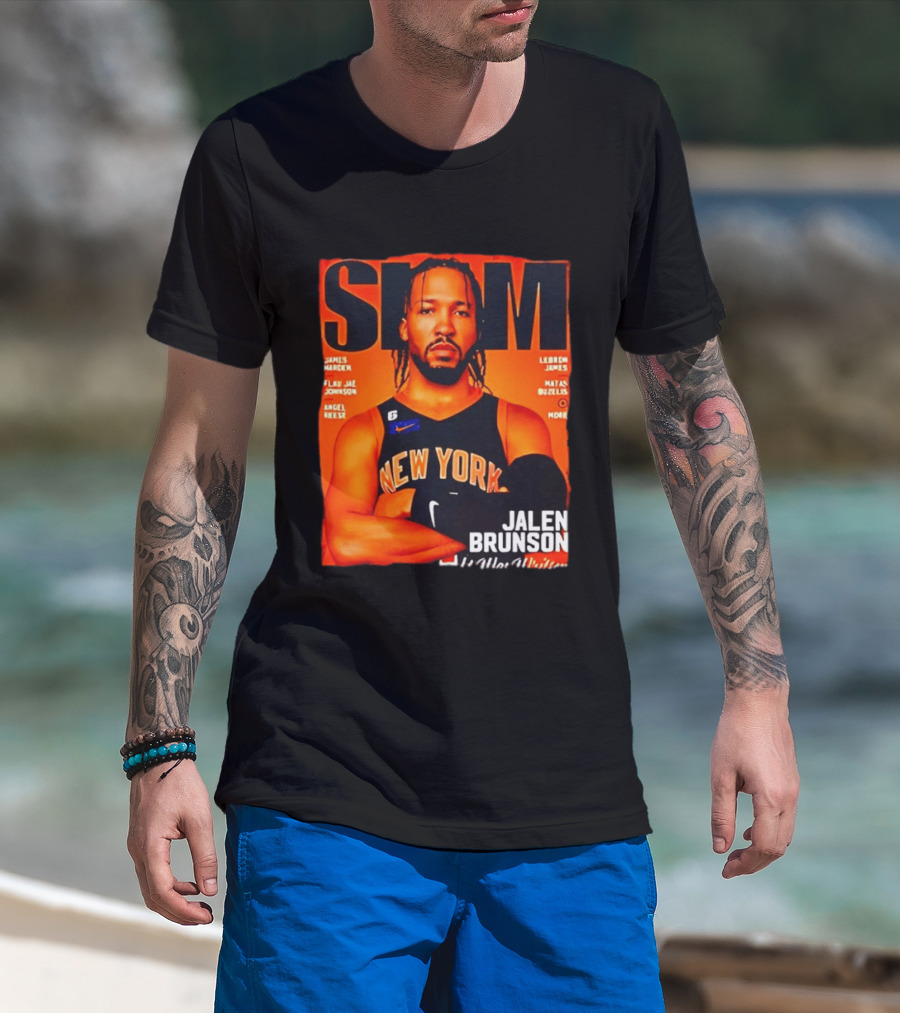 Slam Magazine New York Jalen Brunson Basketball T-Shirt