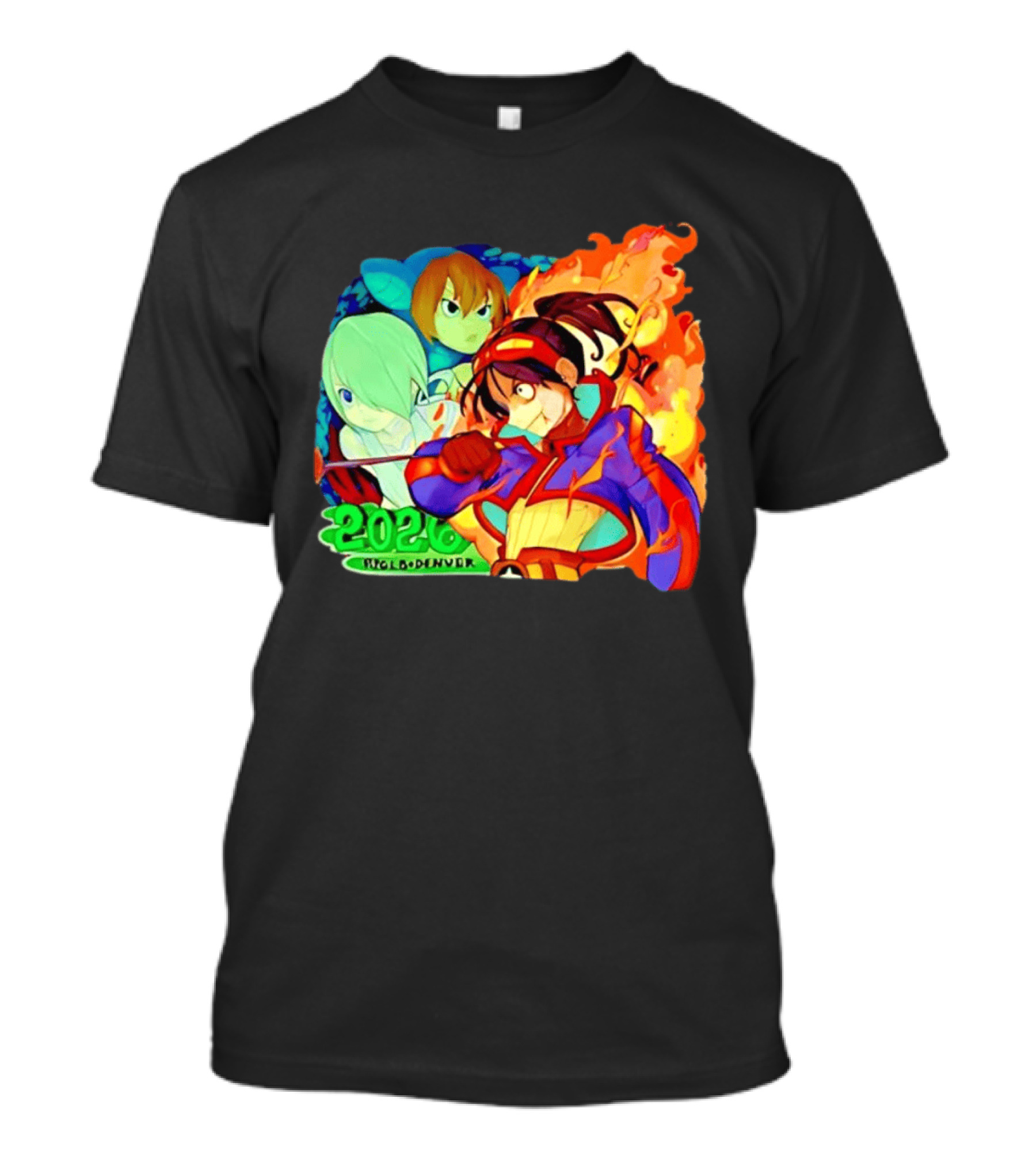 Snake Dragon 2020 Anime Group Denver Flaming Warrior T-Shirt