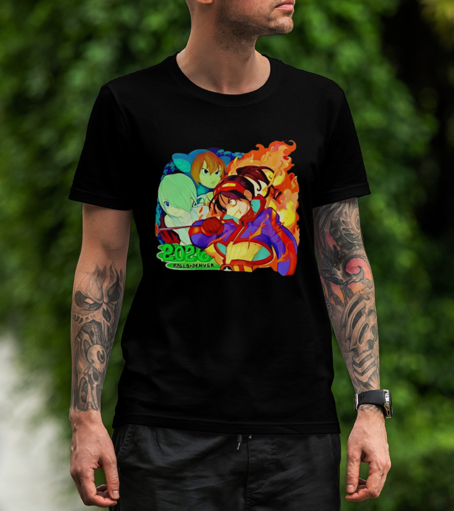 Snake Dragon 2020 Anime Group Denver Flaming Warrior T-Shirt