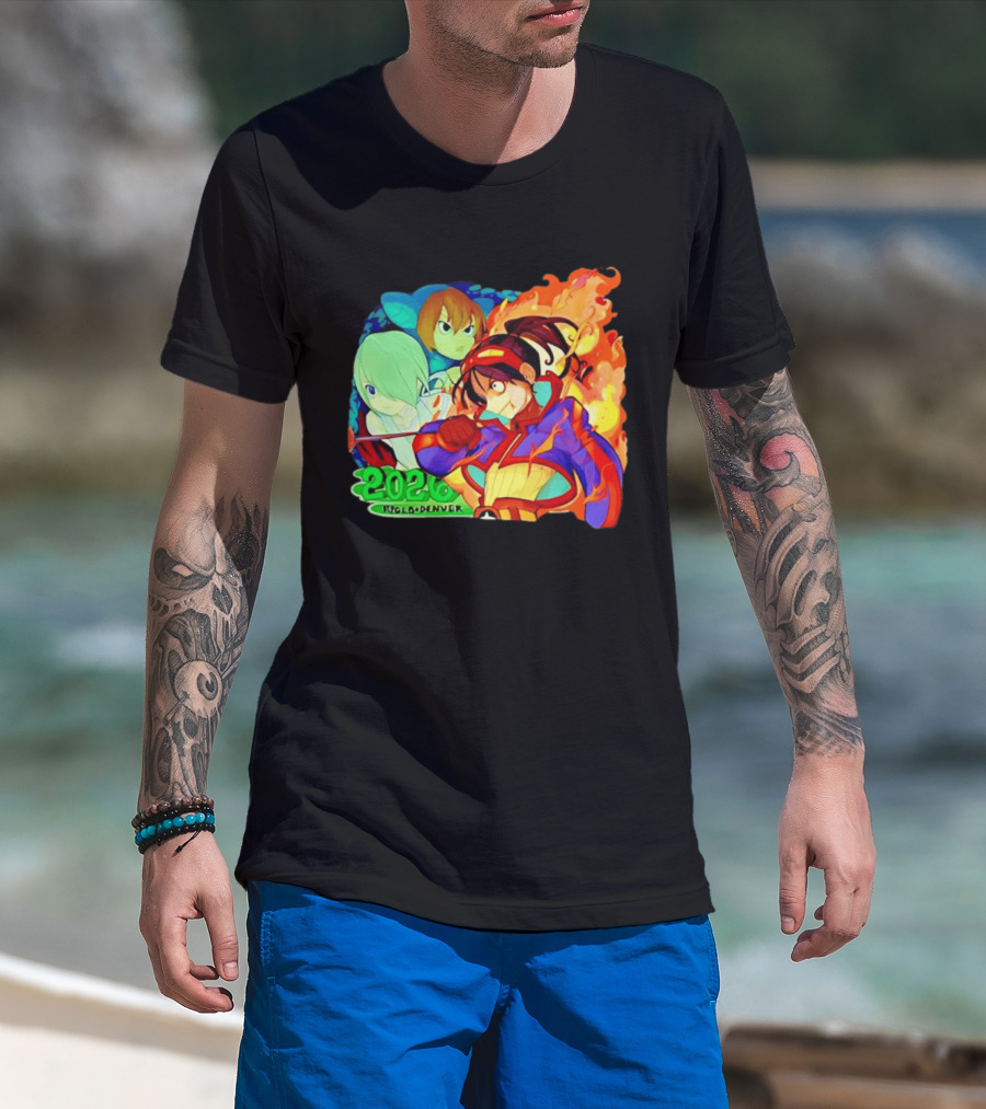 Snake Dragon 2020 Anime Group Denver Flaming Warrior T-Shirt