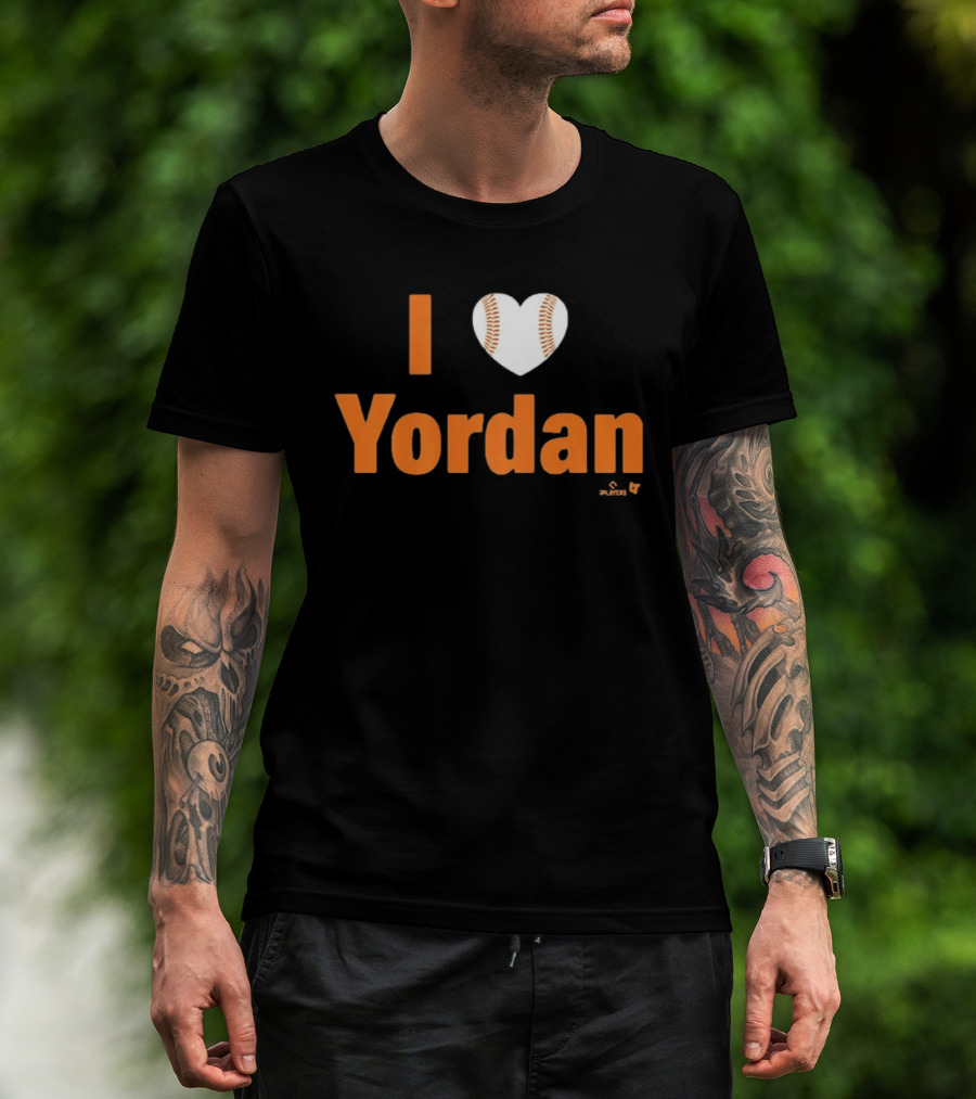 I Love Yordan Baseball Heartball T-Shirt