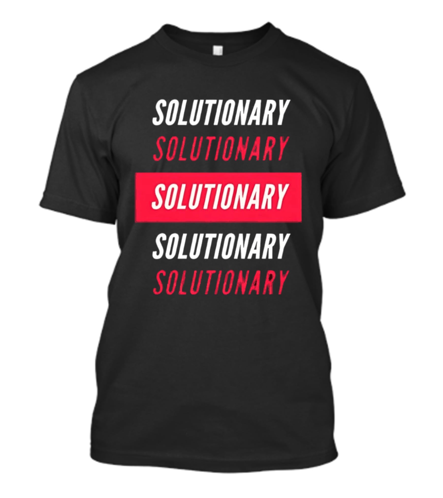 SOLUTIONARY Bold Text Print T-Shirt