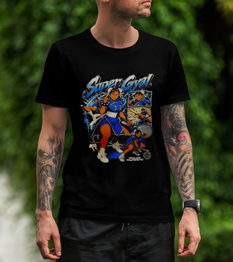 Super Gyal Chun Li Taylor Townsend Tennis Video Game T-Shirt