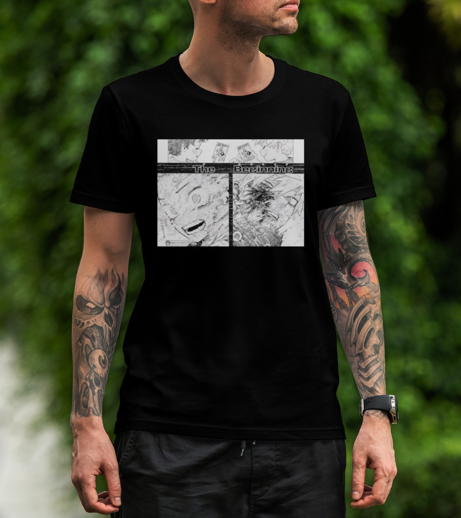 Izuku Midoriya Katsuki Bakugo All Might The Beginning My Hero Academia Manga Panel T-Shirt