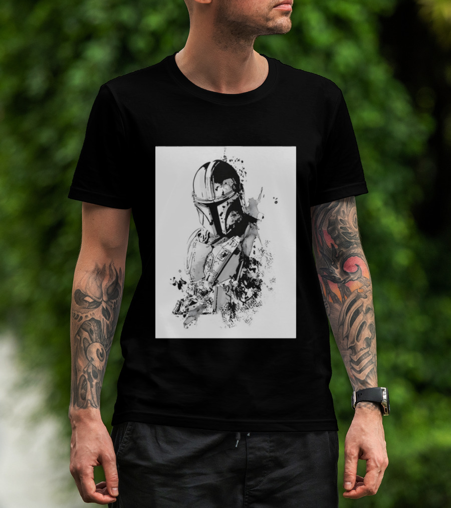 Star Wars The Mandalorian Din Djarin Bounty Hunter Beskar Armor Series T-Shirt