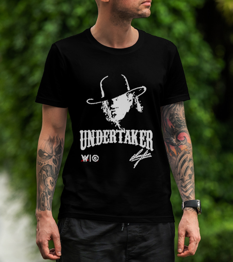 Undertaker WWE Hat Icon With Signature T-Shirt