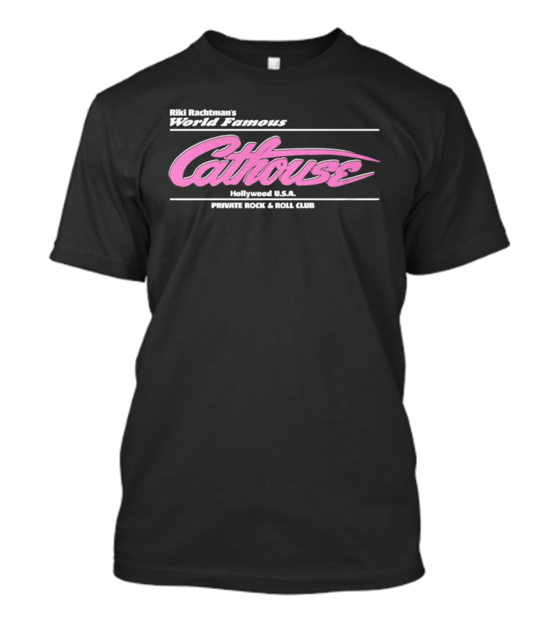 Riki Rachtman's World Famous Cathouse Hollywood USA Private Rock And Roll Club T-Shirt