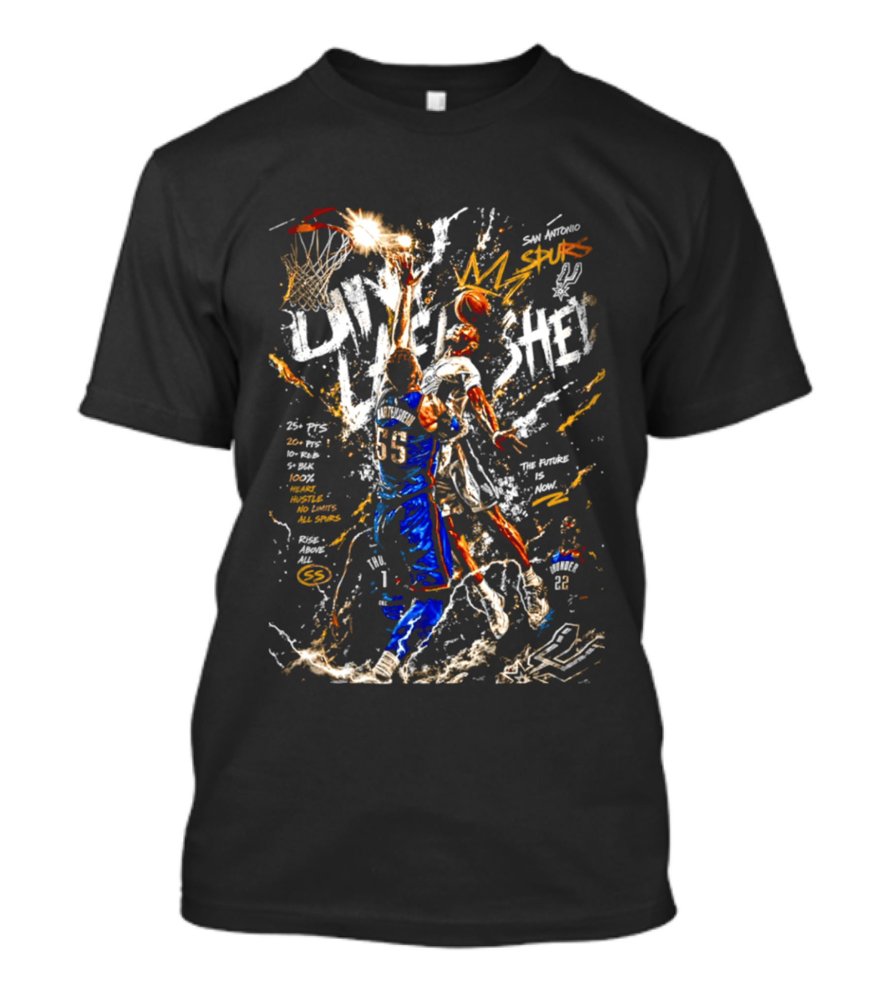 San Antonio Spurs Vs OKC Thunder The Future Is Now Basketball Matchup Live Let Em Know T-Shirt