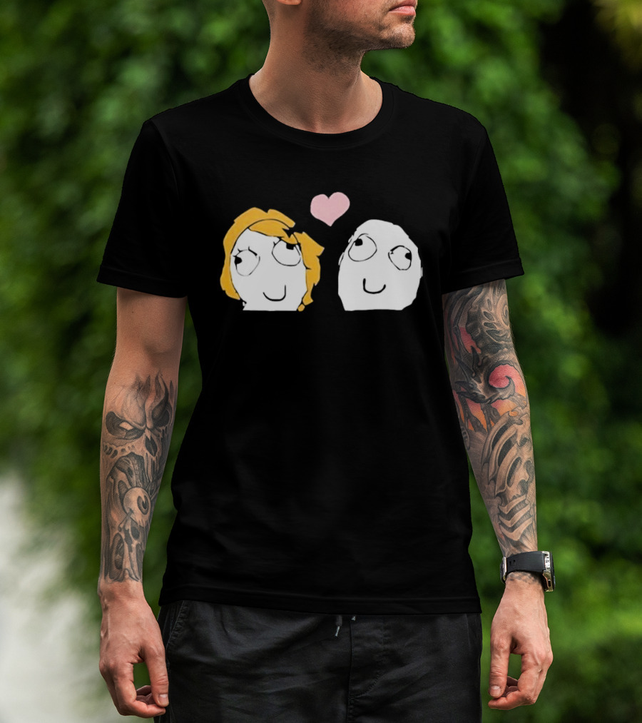 Derp Derpina Heart Rage Comic 2026 T-Shirt