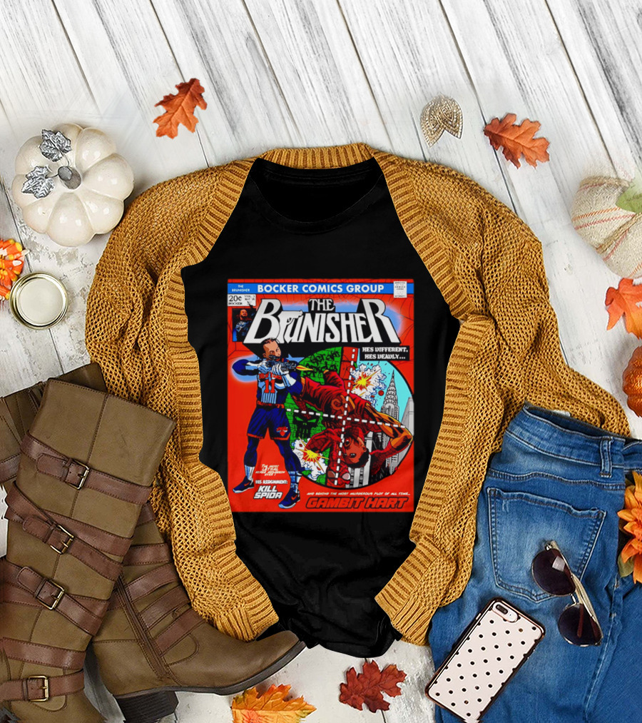Bocker Comics Group The Brunisher He's Different He's Deadly Kill Spida Gambit Hart T-Shirt