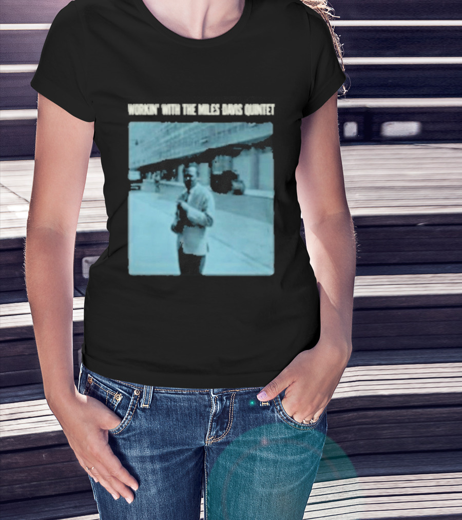 Workin' Miles Davis Quintet Blue Album Cover Streetscape T-Shirt