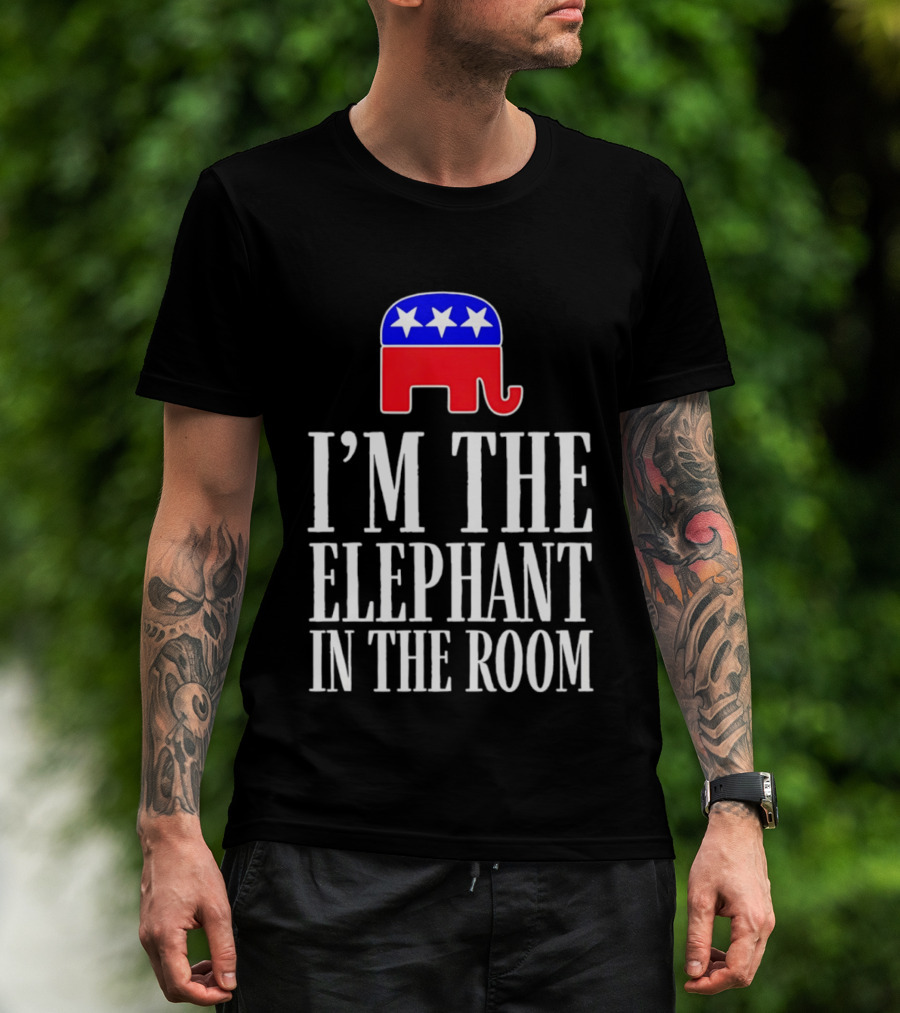 I'm The Elephant In The Room Republican Party Symbol Stars T-Shirt