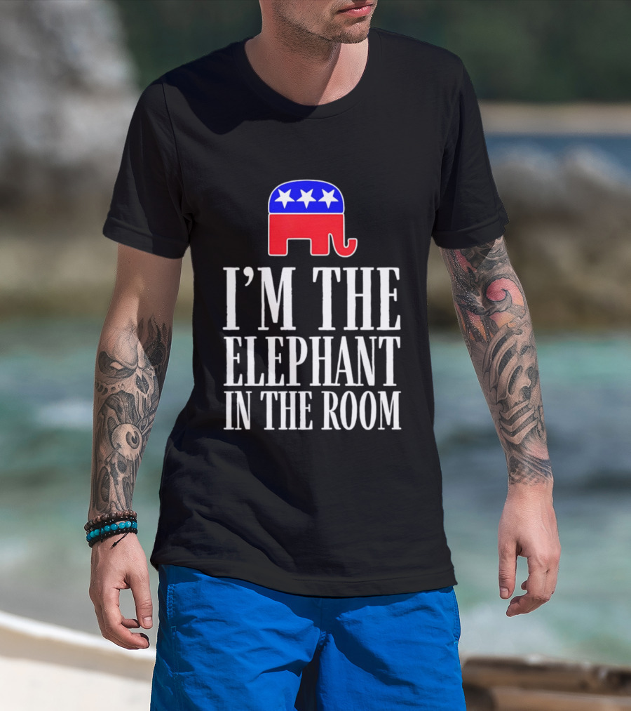 I'm The Elephant In The Room Republican Party Symbol Stars T-Shirt