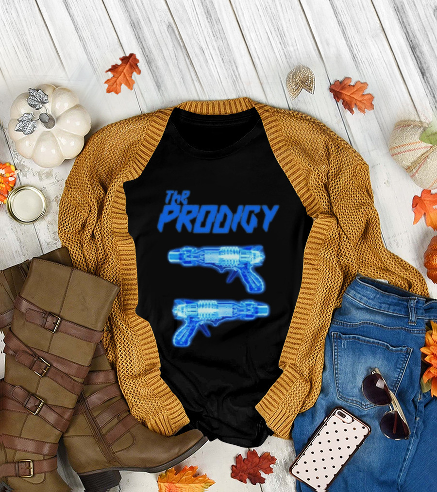 The Prodigy Raygun X Ray 26 Tour Blue Neon Guns T-Shirt