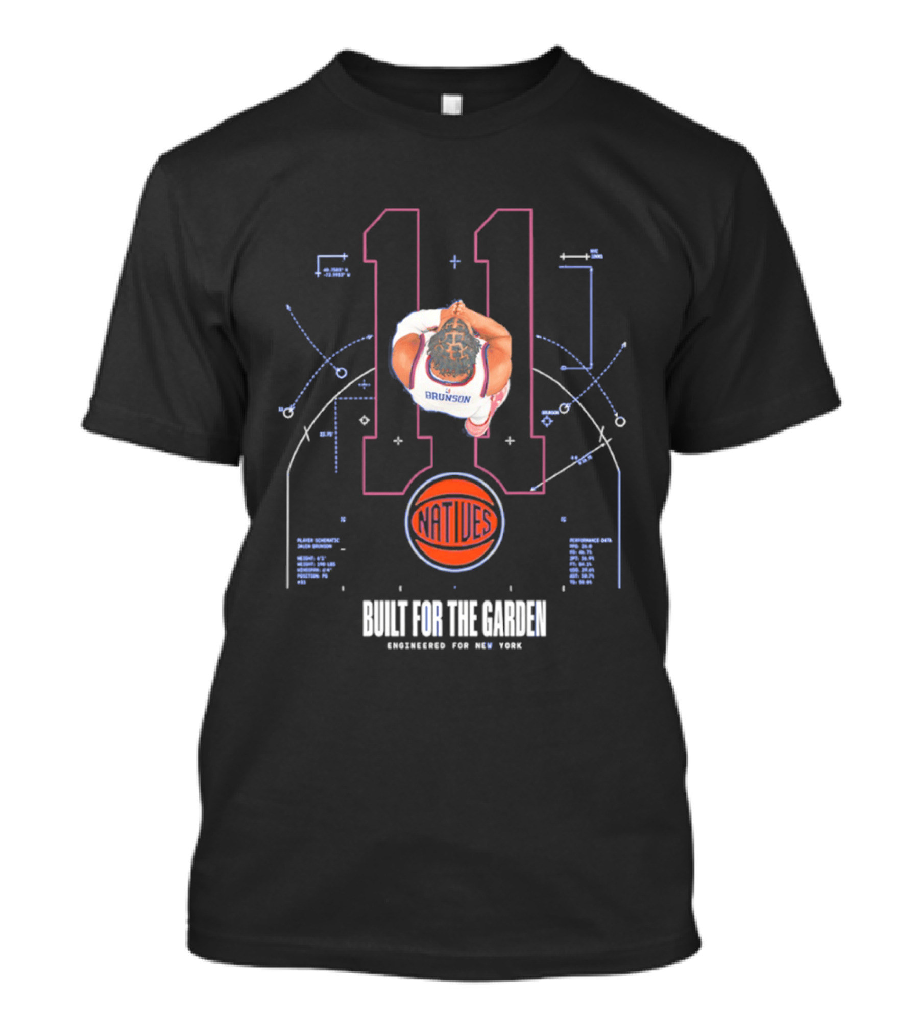 Jalen Brunson Knicks Number 11 Attitude Built For The Garden T-Shirt