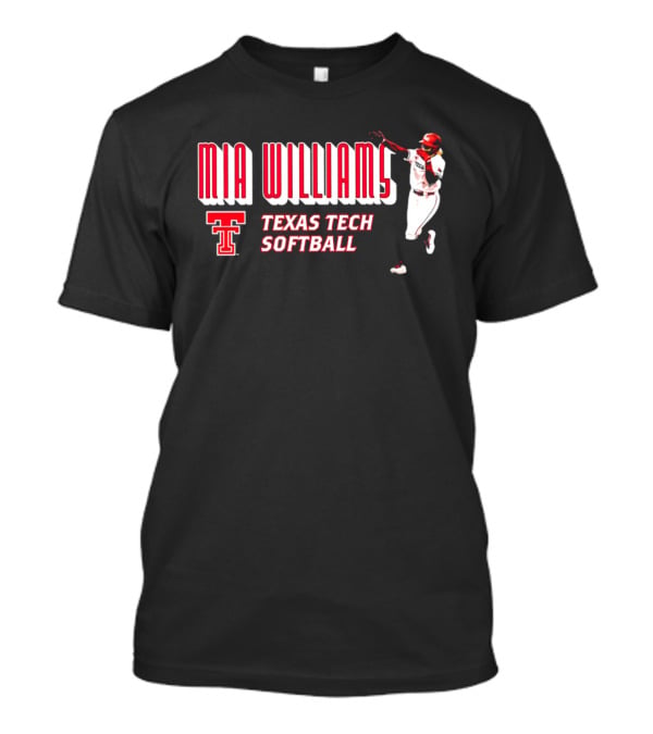 Mia Williams Texas Tech Softball Player Red Raiders T T-Shirt
