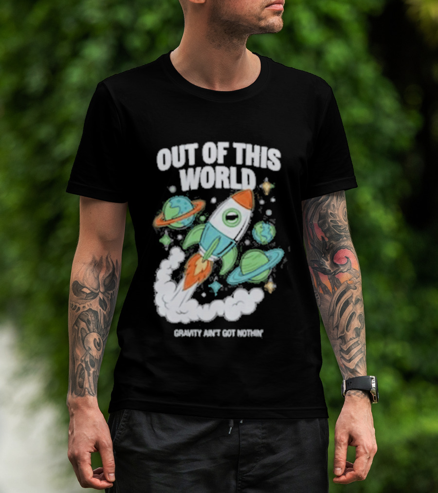 Out Of This World Rocket Just Got Bigger Planets Space Adventure T-Shirt