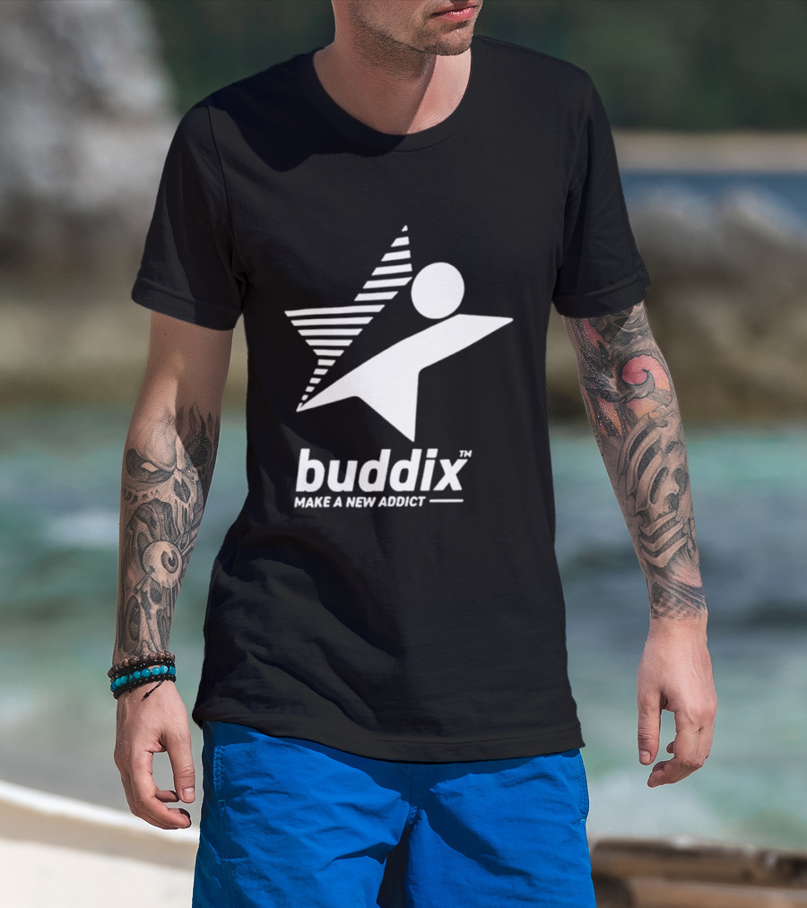 Buddix Make A New Addict Star And Sphere T-Shirt